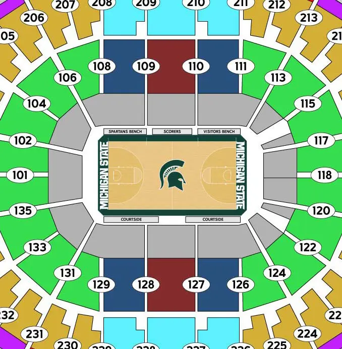 Map showing parking locations for football games at Spartan Stadium