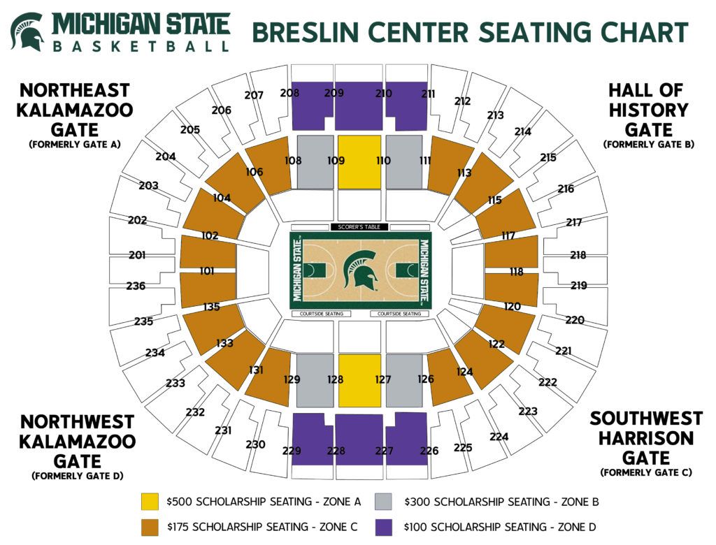 Breslin Center Interactive Seating Chart Elcho Table
